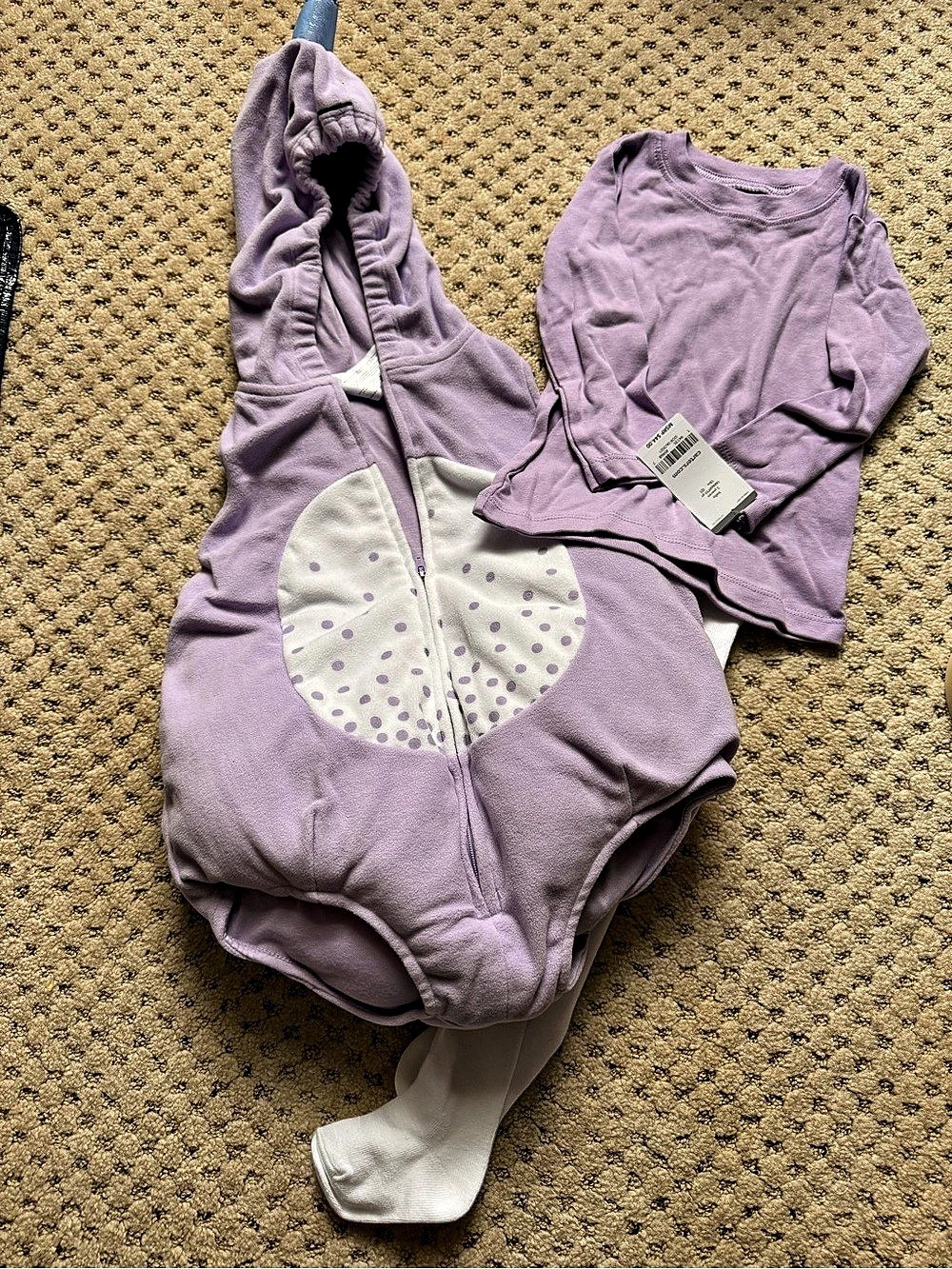 NWT Carter's Baby 3 piece Unicorn Halloween Costume Purple & White. SIZE 18 mon